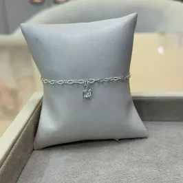 PULSEIRA PRATA ELOS E ZIRCÔNIA CRISTAL
