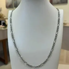 CORRENTE AÇO MASCULINA 3X1 5.0MM 70CM