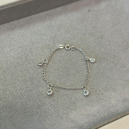 PULSEIRA PRATA INFANTIL COM ZIRCÔNIAS CRISTAL