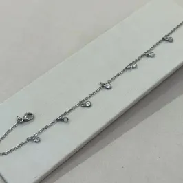 TORNOZELEIRA AÇO MINI ZIRCÔNIAS