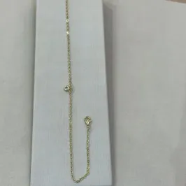 TORNOZELEIRA COM PINGENTE DE ZIRCÔNIA