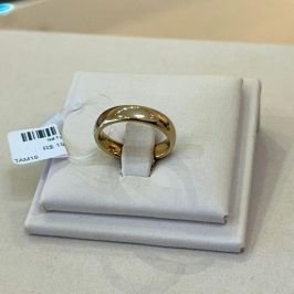 ALIANÇA TUNGSTENIO DOURADO TAMANHO 20