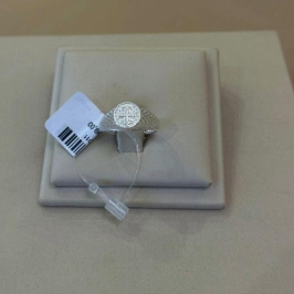 ANEL PRATA VAZADO SÃO BENTO