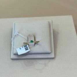 ANEL SOLITÁRIO VERDE ESMERALDA TAMANHO 20