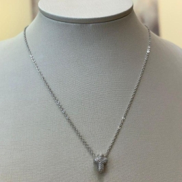 COLAR GRUMET FINO CRUZ CRAVEJADA