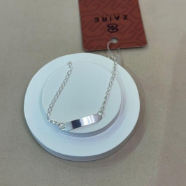 PULSEIRA PRATA INFANTIL PLAQUINHA