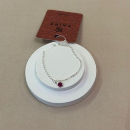 PULSEIRA PRATA INFANTIL ZIRCÔNIA PINK