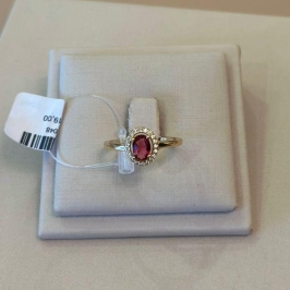 ANEL SOLITÁRIO OVAL PINK TAMANHO 22