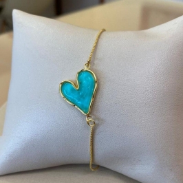PULSEIRA CORAÇÃO ORGÂNICO TURQUESA ICED