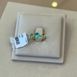 ANEL 3 ZIRCÔNIAS VERDES