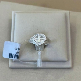 ANEL PRATA VAZADO NOSSA SENHORA APARECIDA