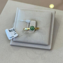 ANEL SOLITÁRIO CHUVEIRINHO VERDE TAMANHO 24