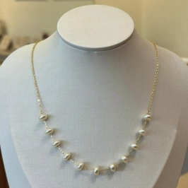 COLAR PÉROLAS ACHATADAS 50CM