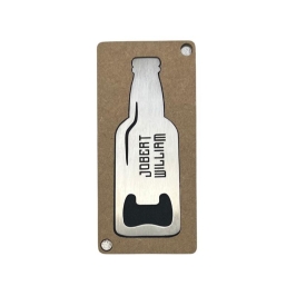 ABRIDOR PERSONALIZADO EM AÇO GARRAFINHA