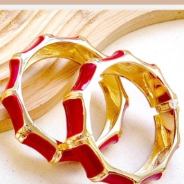 BRACELETE RESINADO VERMELHO