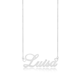 COLAR VENEZIANA COM NOME SIMPLES EM PRATA 925