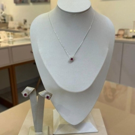 CONJUNTO PRATA REDONDO PINK