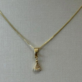 PINGENTE NOSSA SENHORA APARECIDA CRAVEJADO DELICADO