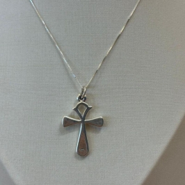 PINGENTE PRATA CRUZ LISA
