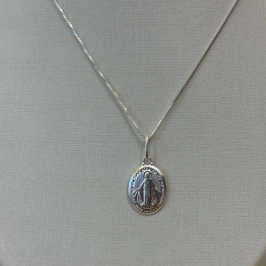 PINGENTE PRATA MEDALHA NOSSA SENHORA DAS GRAÇAS