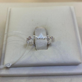 ANEL PRATA TRIÂNGULOS TAMANHO 17