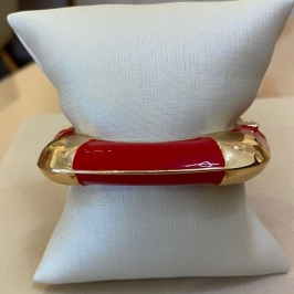 BRACELETE RESINADO VERMELHO QUADRADO