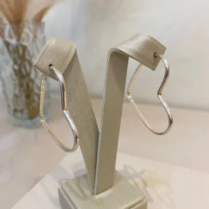 ARGOLA PRATA CORAÇÃO GRANDE