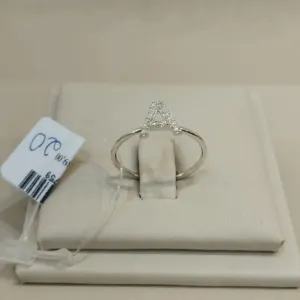 ANEL PRATA INICIAL CRAVEJADA A