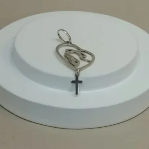 PINGENTE PRATA NOSSA SENHORA E CRUZ