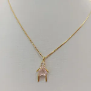 PINGENTE FILHA PALITO ROSA
