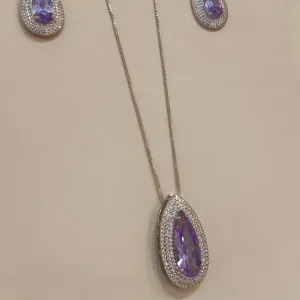 CONJUNTO GOTA ALONGADA LAVANDA/LILÁS