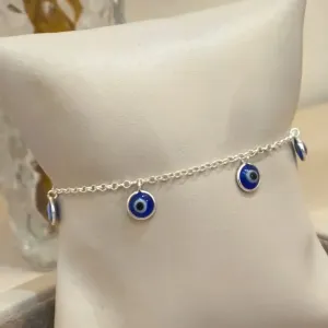 PULSEIRA PRATA OLHO GREGO M