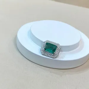 PINGENTE PARA PULSEIRA RETANGULAR VERDE ÁGUA