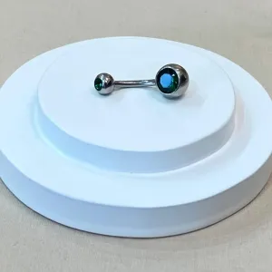 PIERCING UMBIGO AÇO ZIRCÔNIA VERDE