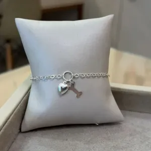 PULSEIRA PRATA CORAÇÃO E OSSINHO