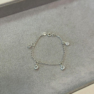 PULSEIRA PRATA INFANTIL COM ZIRCÔNIAS CRISTAL