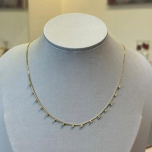CHOKER QUADRADINHOS PONTOS DE LUZ CRISTAIS