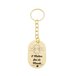 CHAVEIRO PERSONALIZADO BANHO OURO