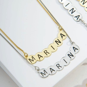 COLAR BOLINHAS COM NOME RÓDIO BRANCO