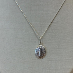 PINGENTE PRATA MEDALHA NOSSA SENHORA DAS GRAÇAS