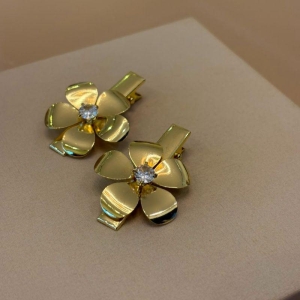 DUPLA PRESILHA FLOR C/ZIRCÔNIA