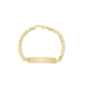 PULSEIRA INFANTIL GRUMET COM PLAQUINHA VAZADA (11CM)