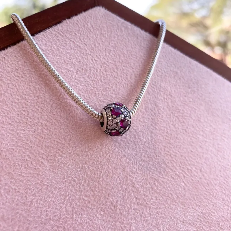 BERLOQUE PRATA ESPAÇADOR CRAVEJADO PINK