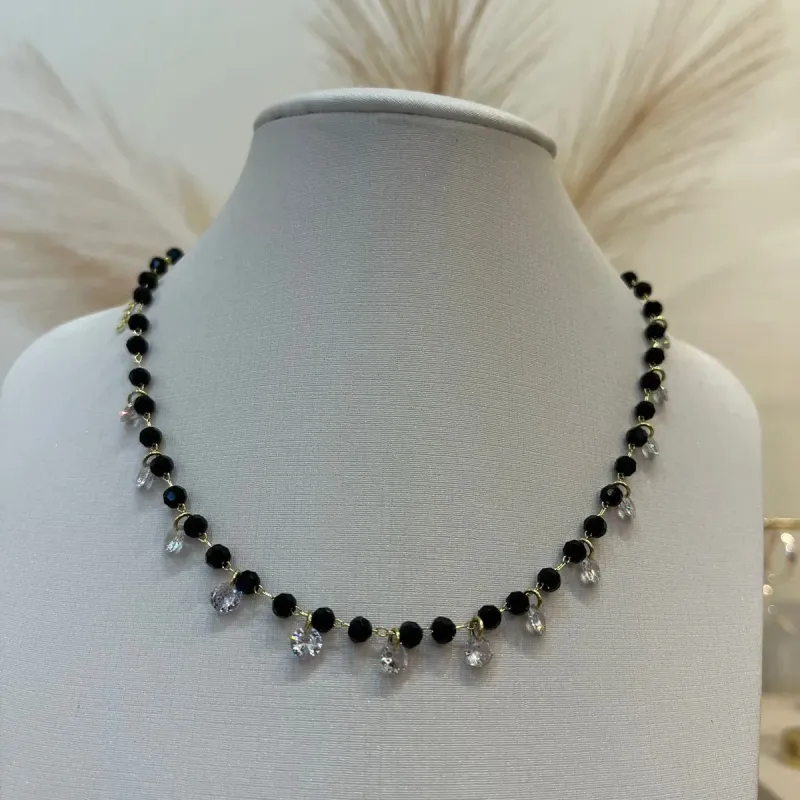 CHOKER BLACK E ZIRCONIAS
