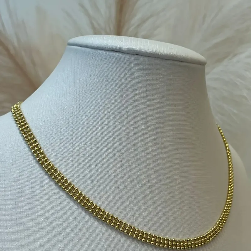 CHOKER BOLINHAS TRIPLA