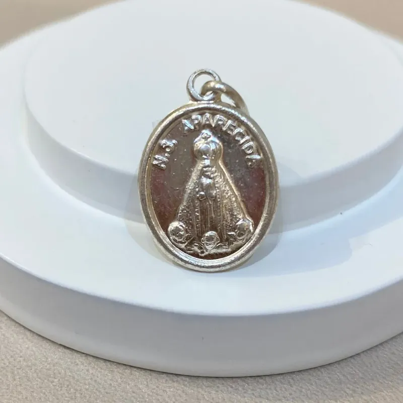 PINGENTE PRATA MEDALHA NOSSA SENHORA APARECIDA