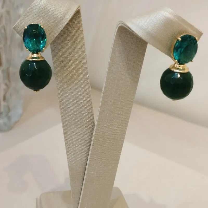 BRINCO ZIRCONIA E PEDRA VERDE