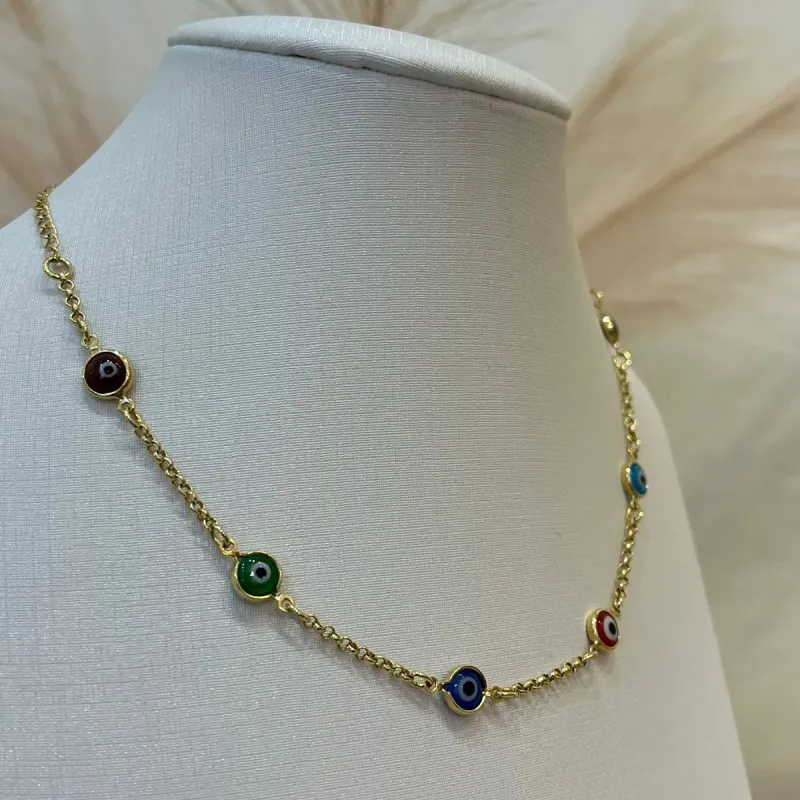 CHOKER OLHO GREGO