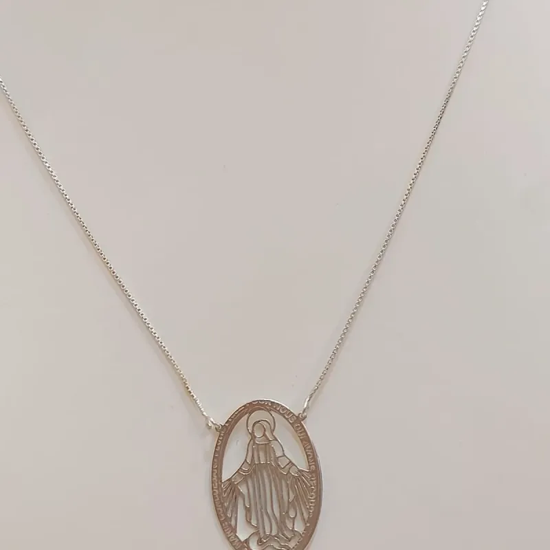 CORRENTE PRATA VENEZIANA NOSSA SENHORA DAS GRAÇAS