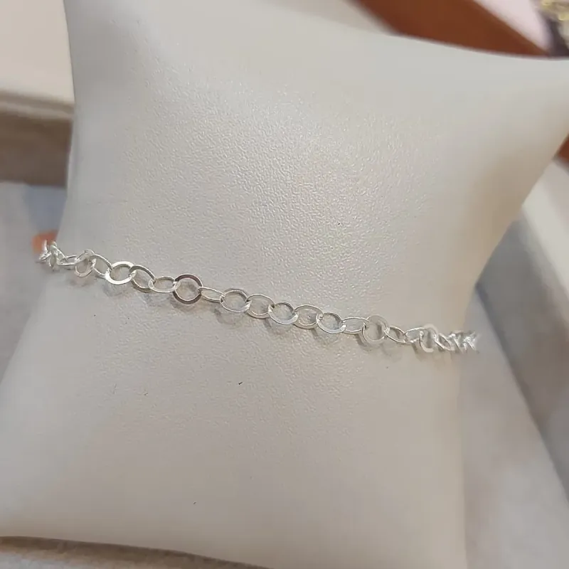 PULSEIRA PRATA ELOS ARREDONDADOS